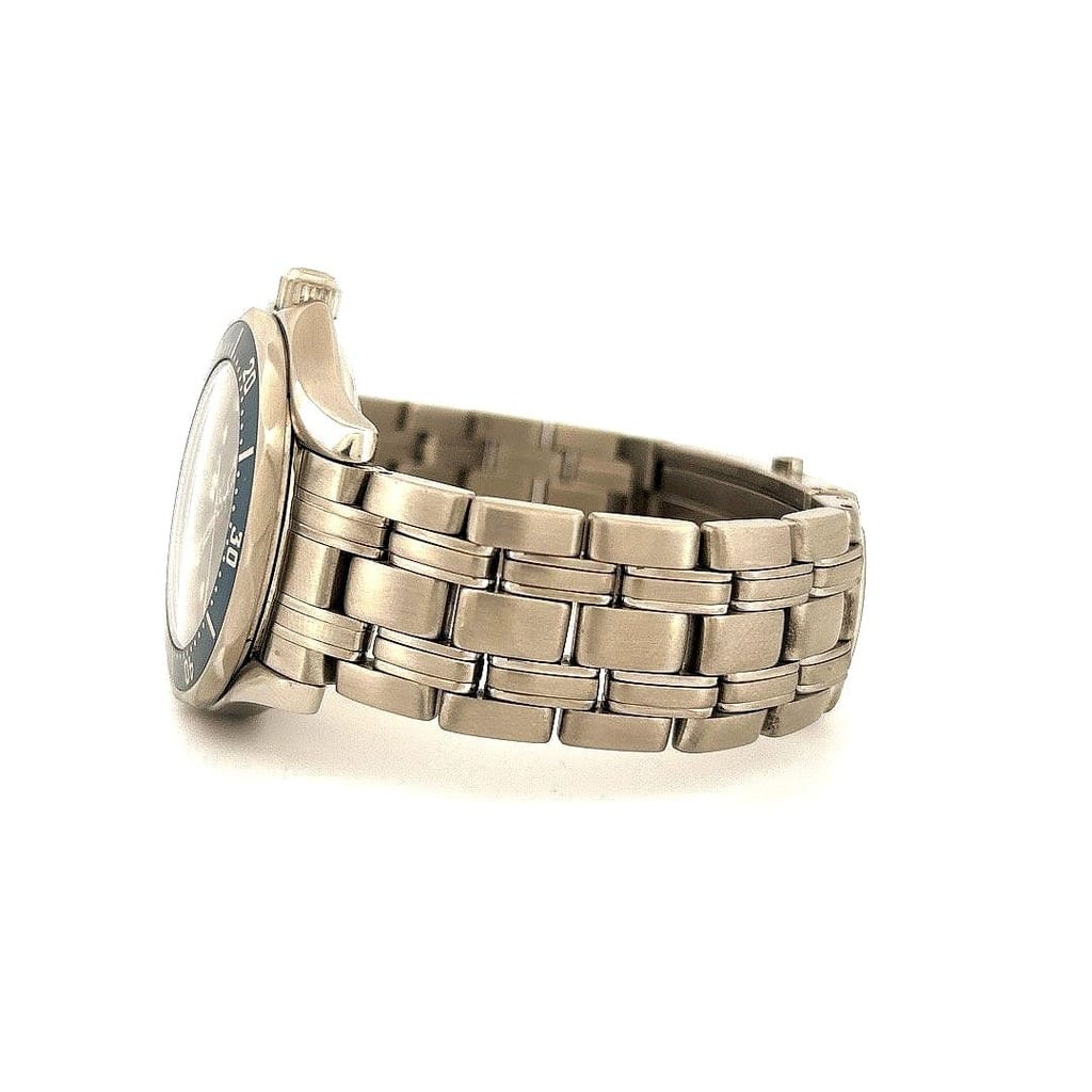 Omega Seamaster Diver 300 M case back with wave pattern