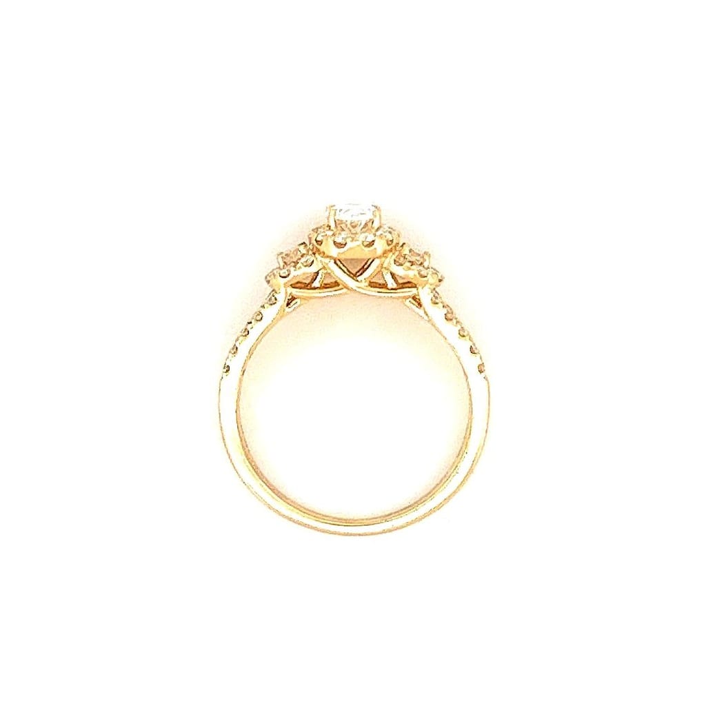 Display box containing the 14K Yellow Gold Diamond Ring.