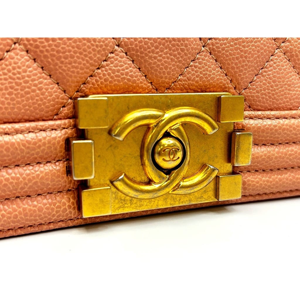 Chanel Boy Bag showing adjustable shoulder strap