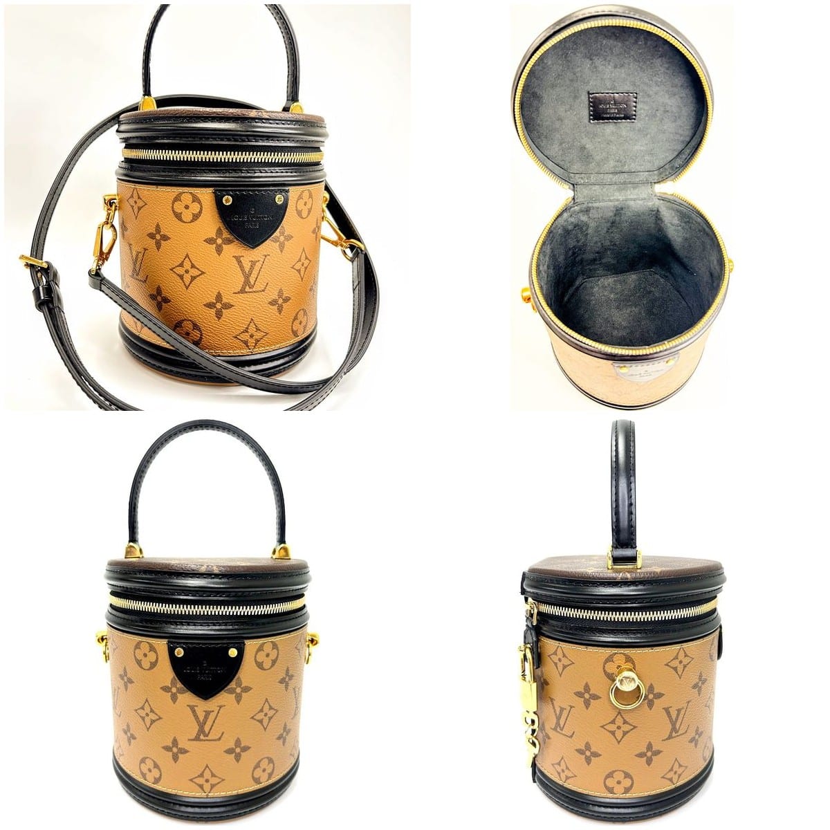 Collage of the Louis Vuitton Cannes Bag features